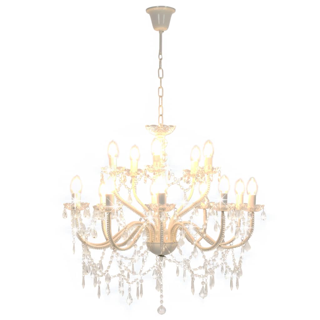 Vidaxl Chandelier 2-LAAGS 15XE14 BLANC