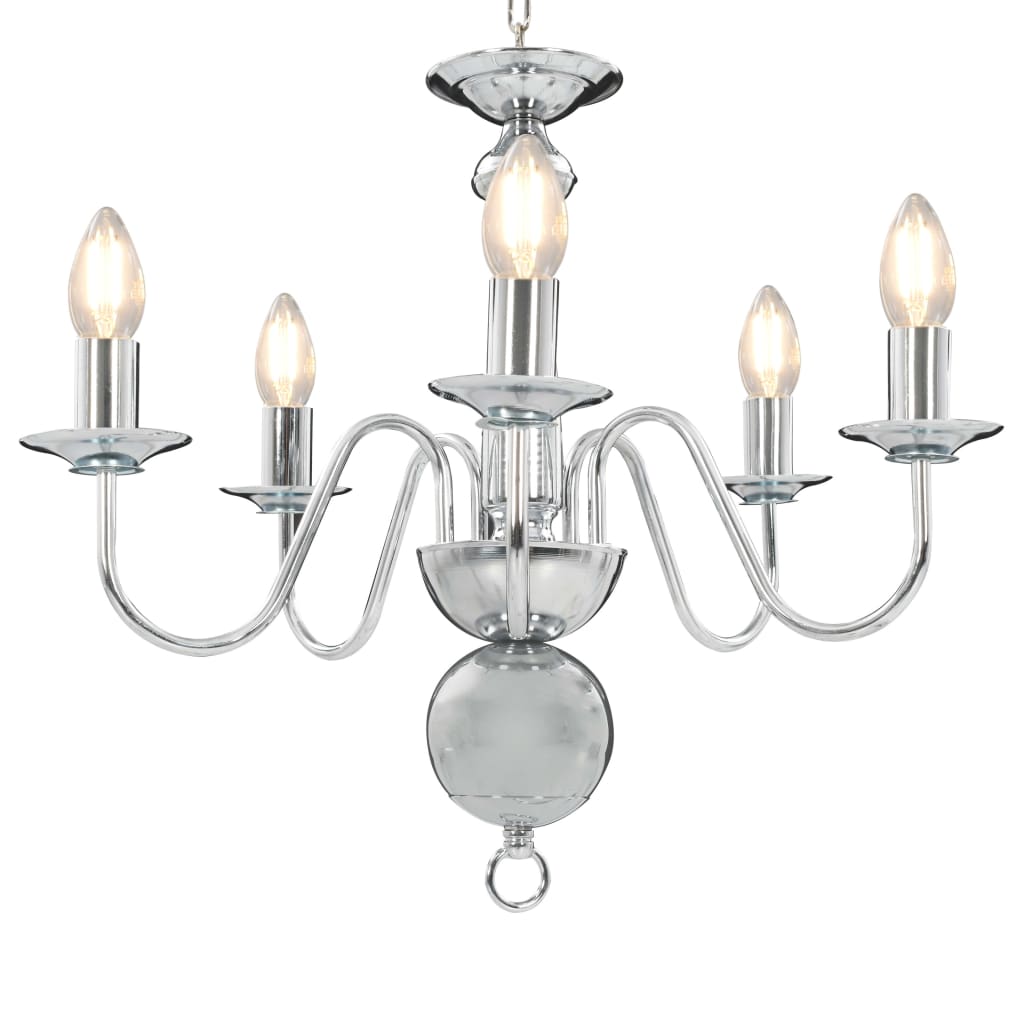 Vidaxl lustre 5xe14 couleur argentée