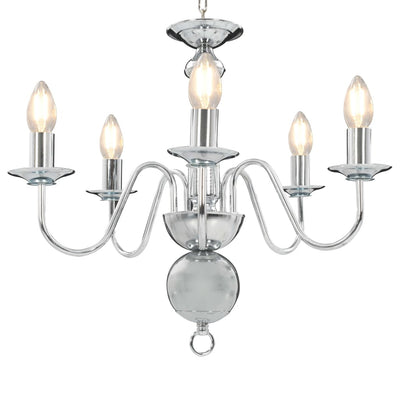 Vidaxl lustre 5xe14 couleur argentée