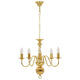 Vidaxl lustre 5xe14 or couleur or