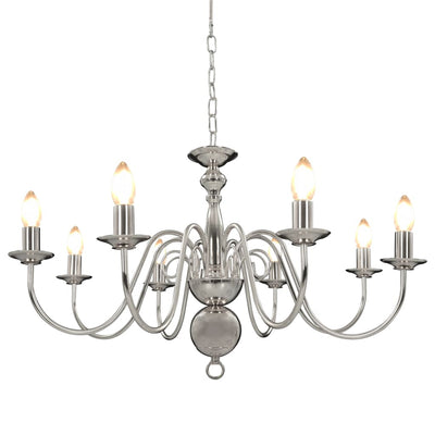 Vidaxl Chandelier 8XE14 Couleurs en argent