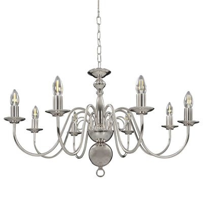 Vidaxl Chandelier 8XE14 Couleurs en argent