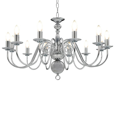 VidaXL lustre 12xe14 couleur argent
