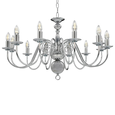 VidaXL lustre 12xe14 couleur argent