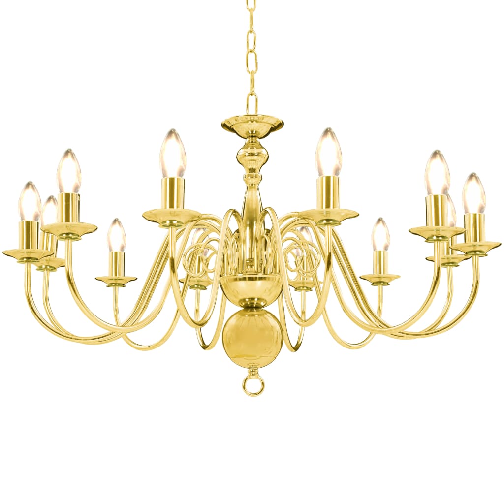 Vidaxl lustre 12xe14 or couleur or