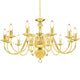Vidaxl lustre 12xe14 or couleur or