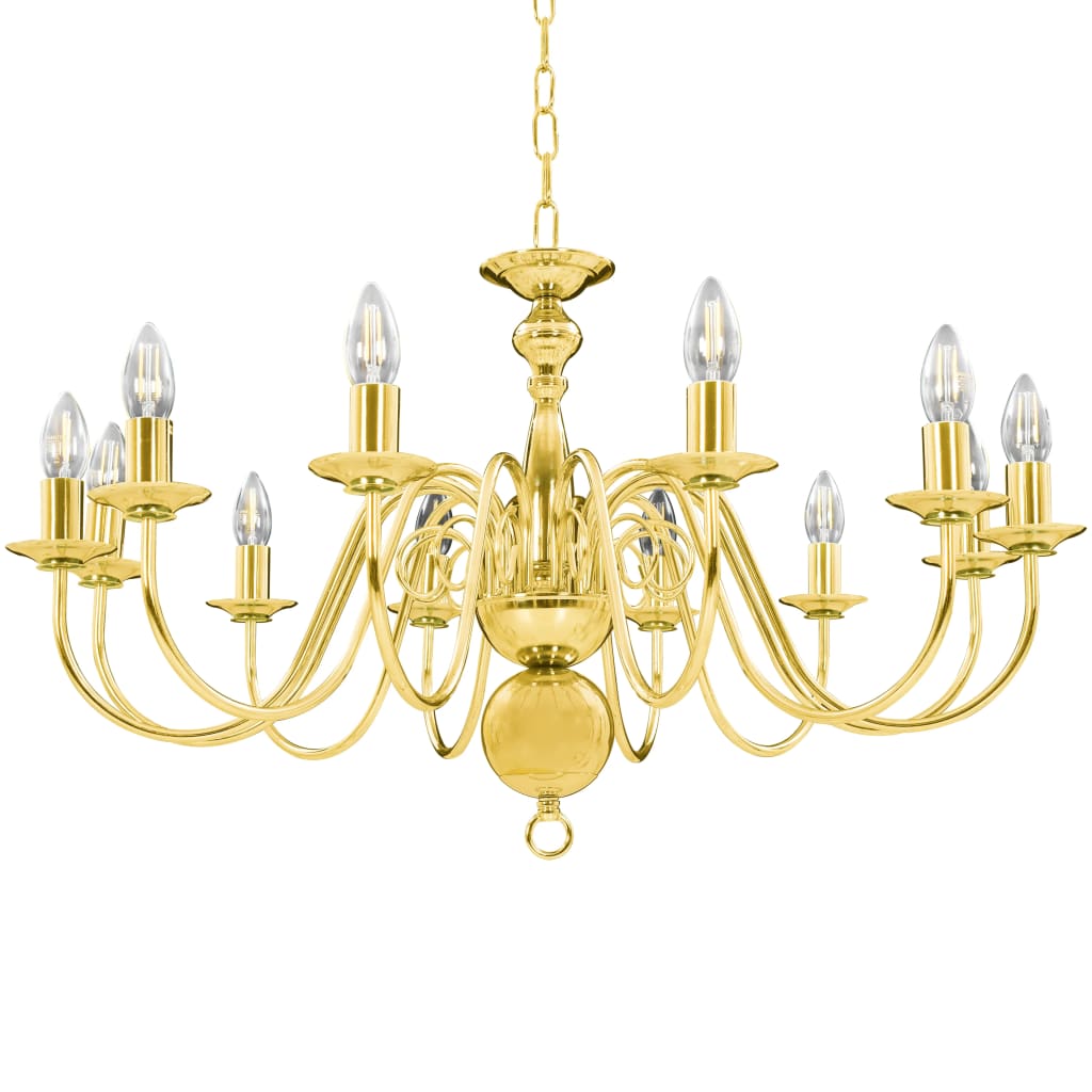 Vidaxl lustre 12xe14 or couleur or
