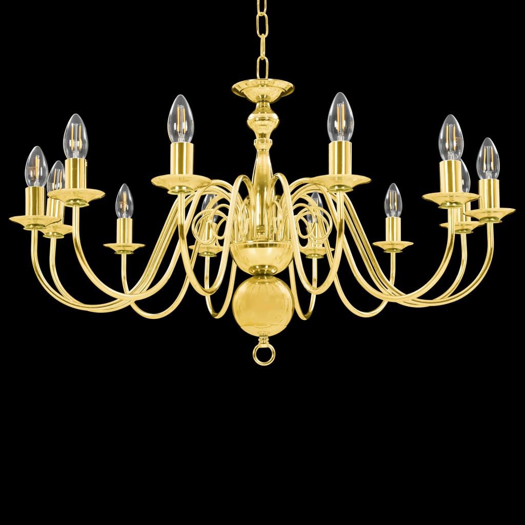 Vidaxl lustre 12xe14 or couleur or