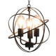 Lampe suspendue vidaxl autour de 3xe27 noir