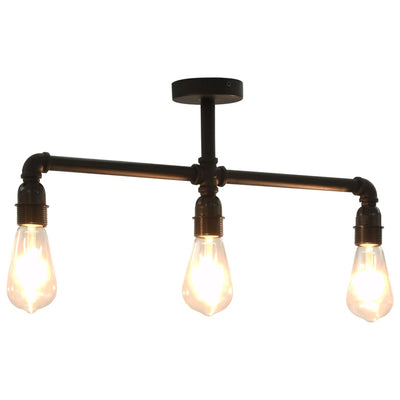 Vidaxl Plafond lampe 3xe27 noir