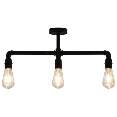 Vidaxl Plafond lampe 3xe27 noir