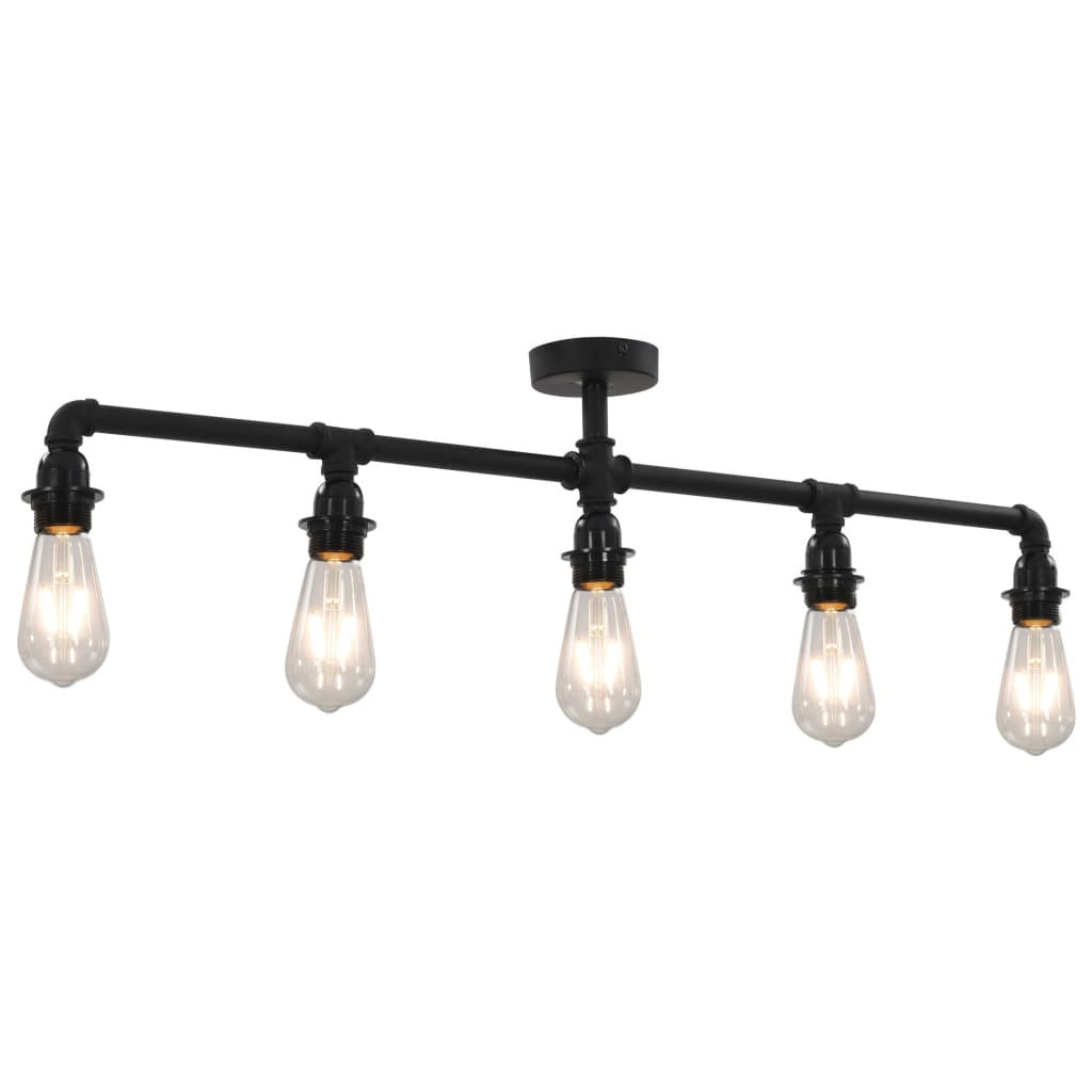 Lampe de plafond vidaxl 5xe27 noir