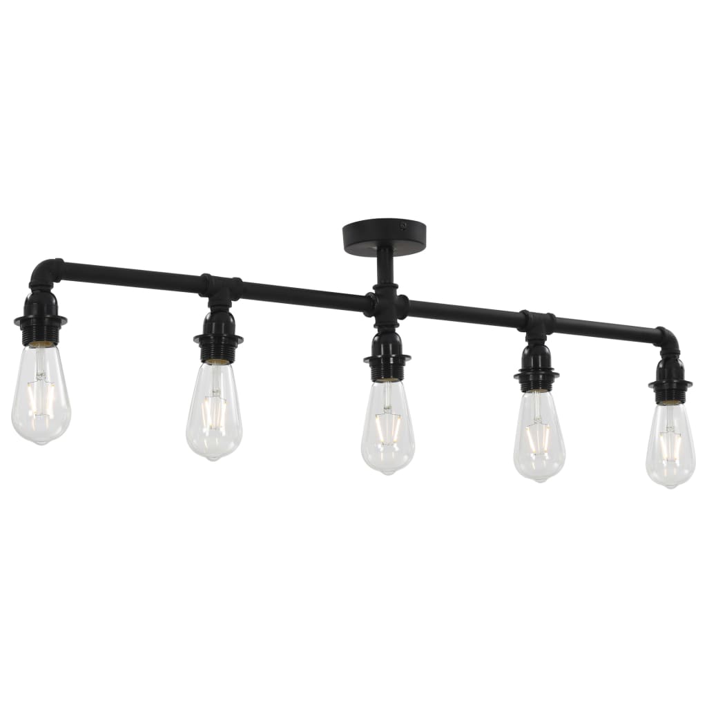Lampe de plafond vidaxl 5xe27 noir
