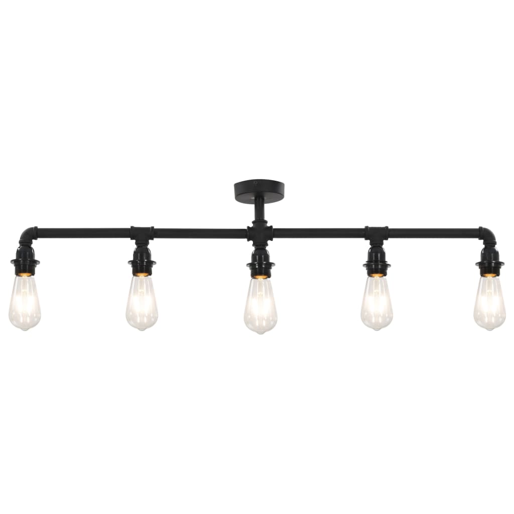 Lampe de plafond vidaxl 5xe27 noir