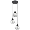Vidaxl Plafond Lampe à forme de diamant 3xe27 noir