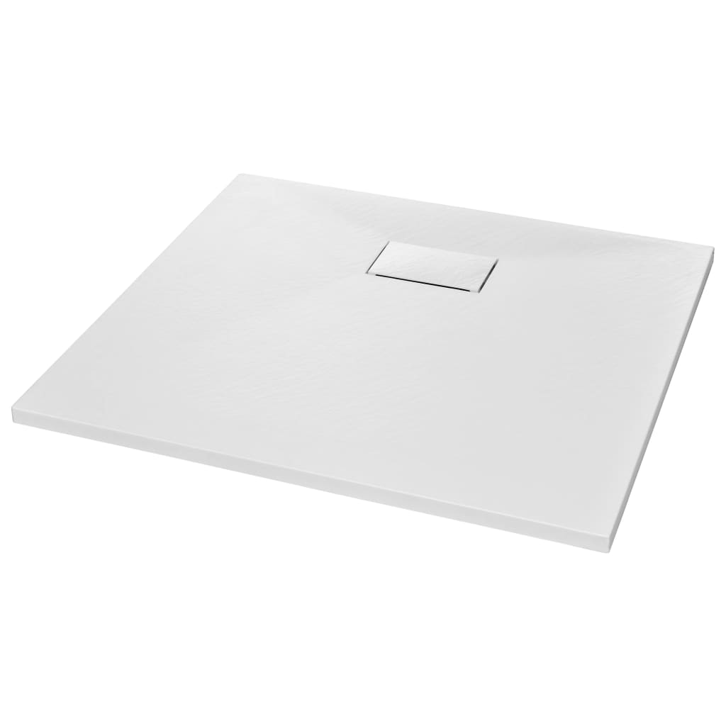 Bac de douche vidaxl 90x80 cm smc blanc