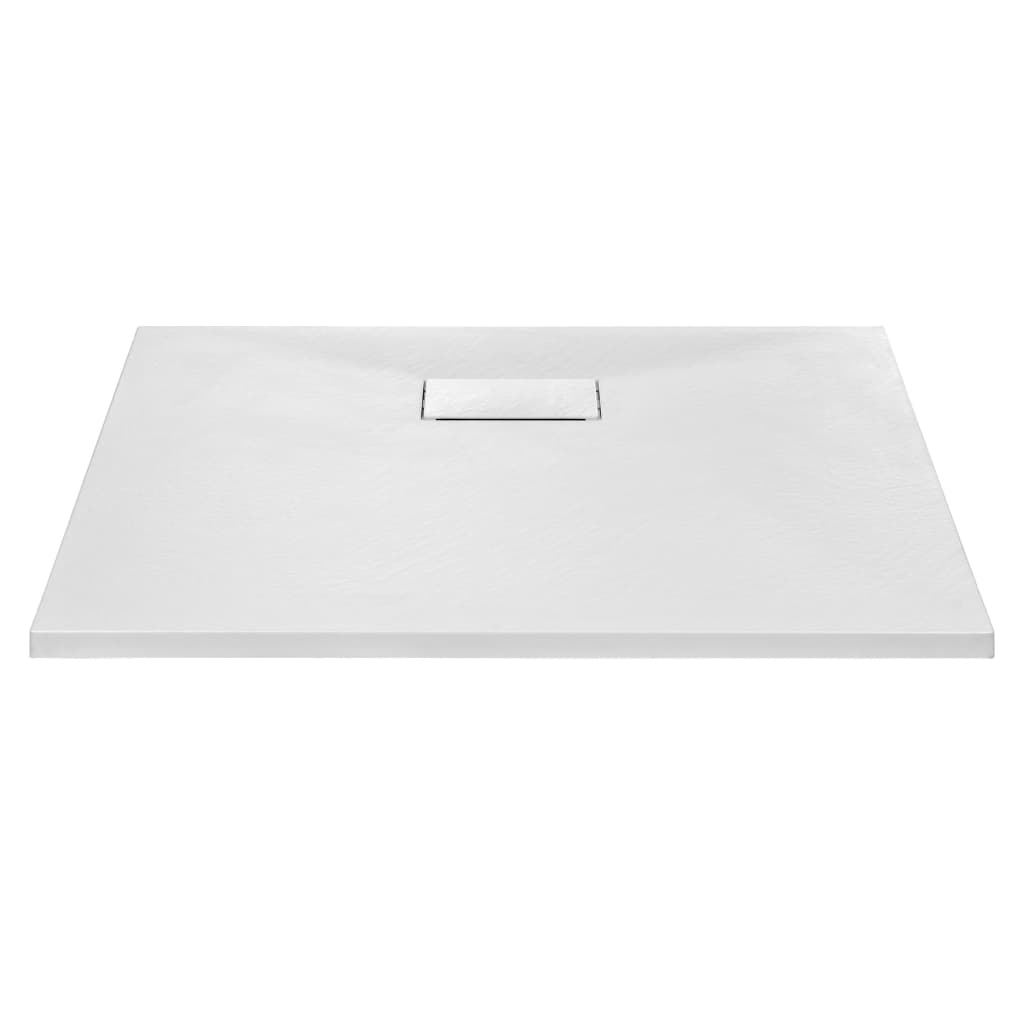 Bac de douche vidaxl 90x80 cm smc blanc