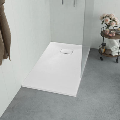Bac de douche vidaxl 100x70 cm smc blanc