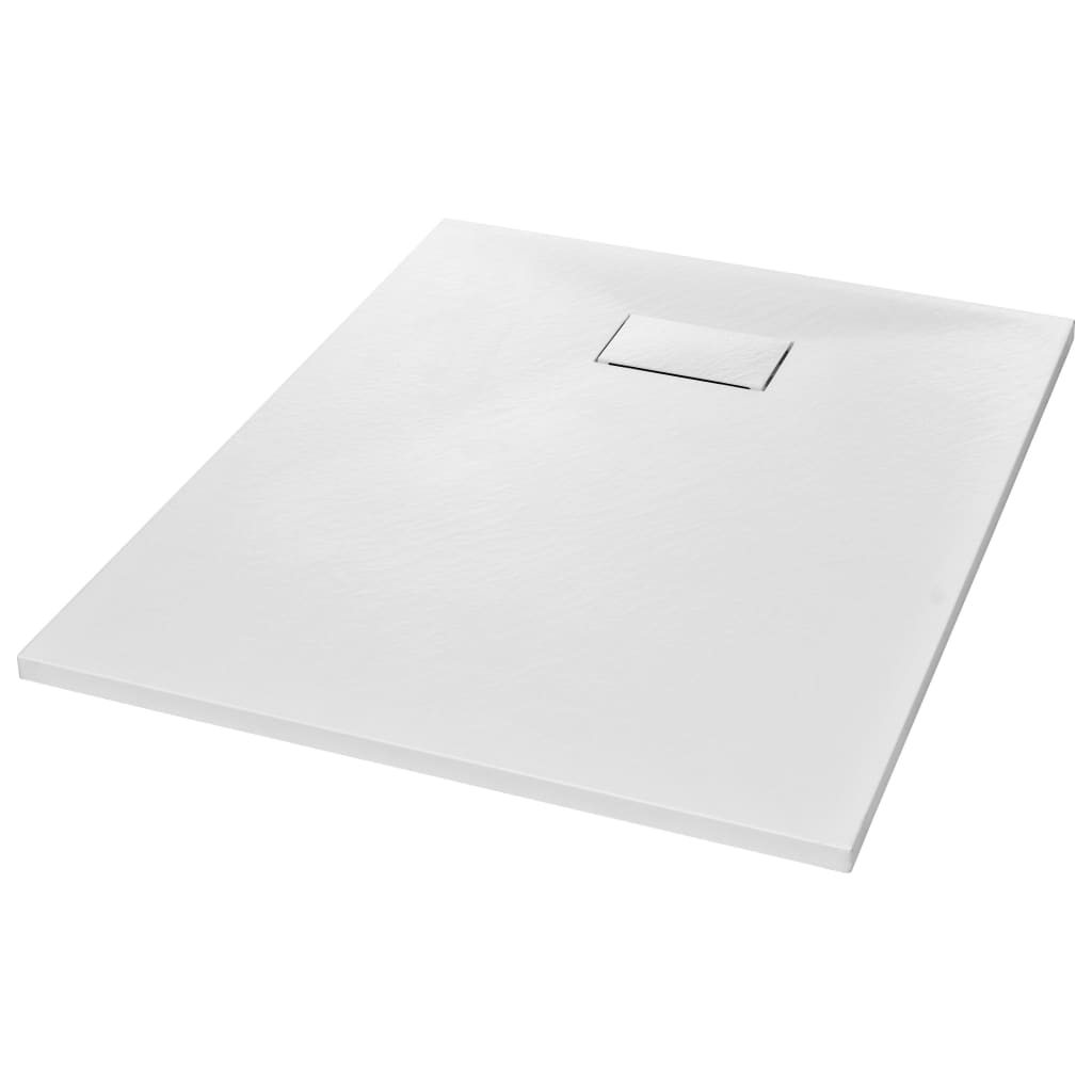 Bac de douche vidaxl 100x80 cm smc blanc