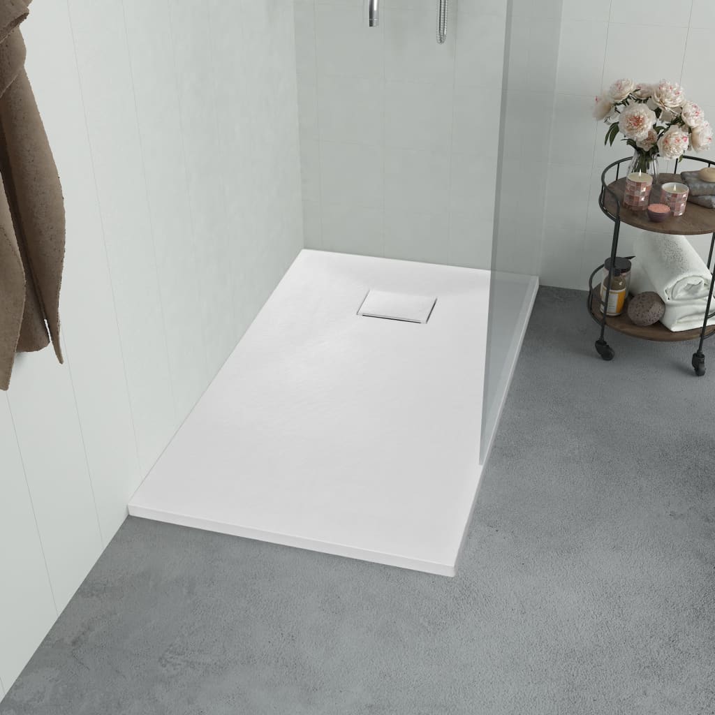 Bac de douche vidaxl 100x80 cm smc blanc