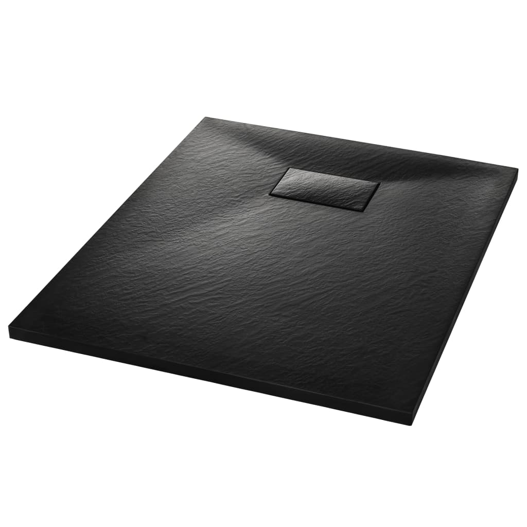 Bac de douche vidaxl 90x70 cm smc noir