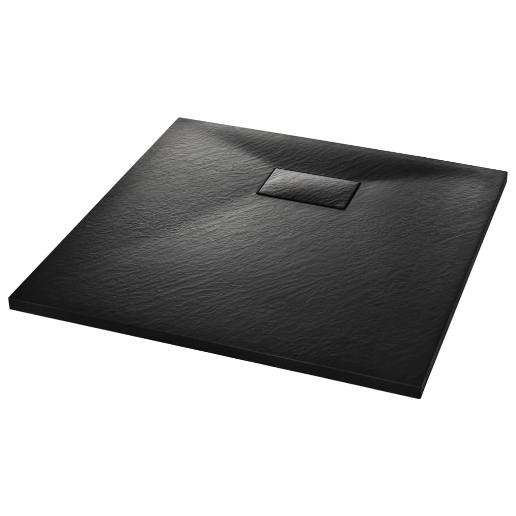 Bac de douche vidaxl 90x90 cm smc noir