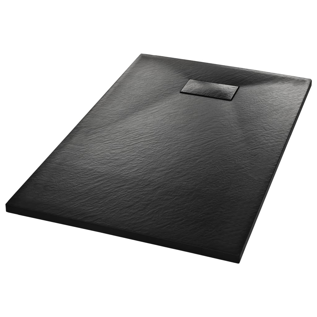 Bac de douche vidaxl 100x80 cm smc noir
