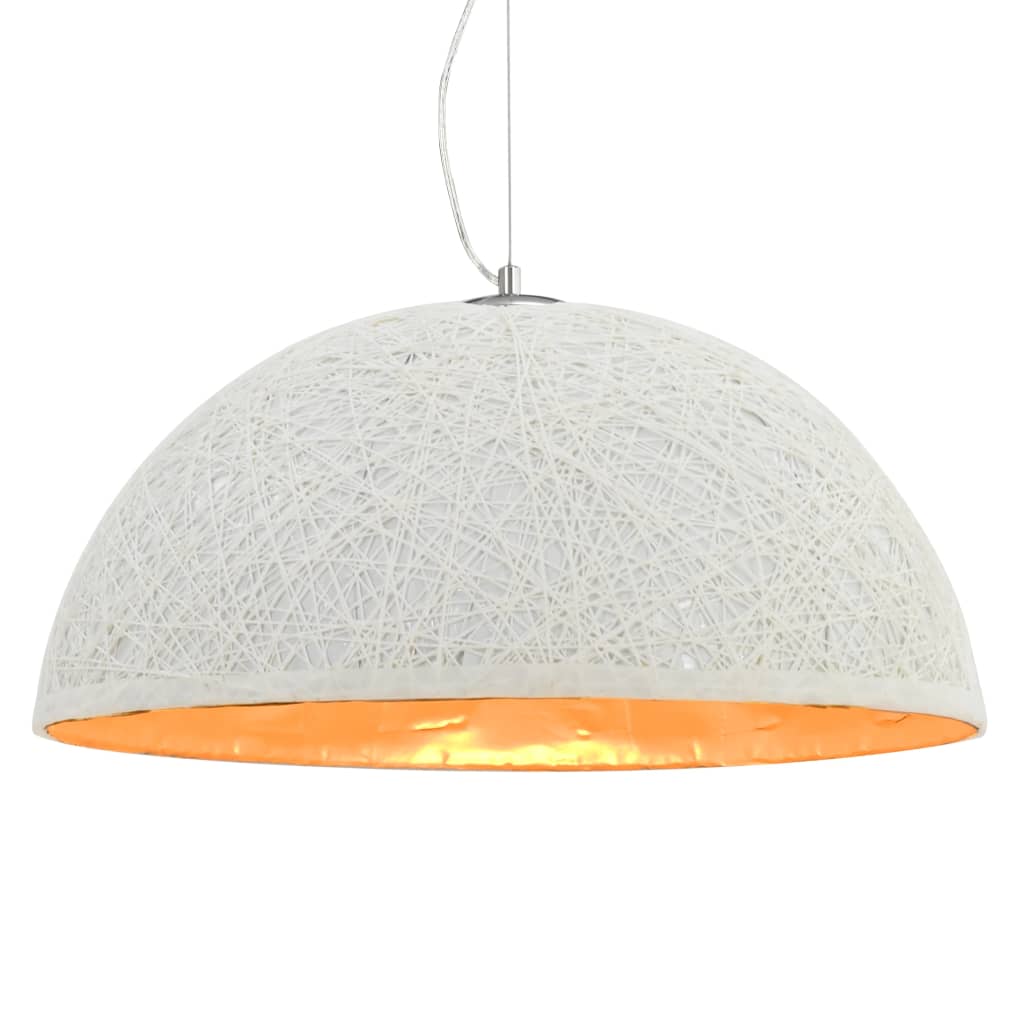 Lampe suspendue vidaxl E27 Ø50 cm blanc et or
