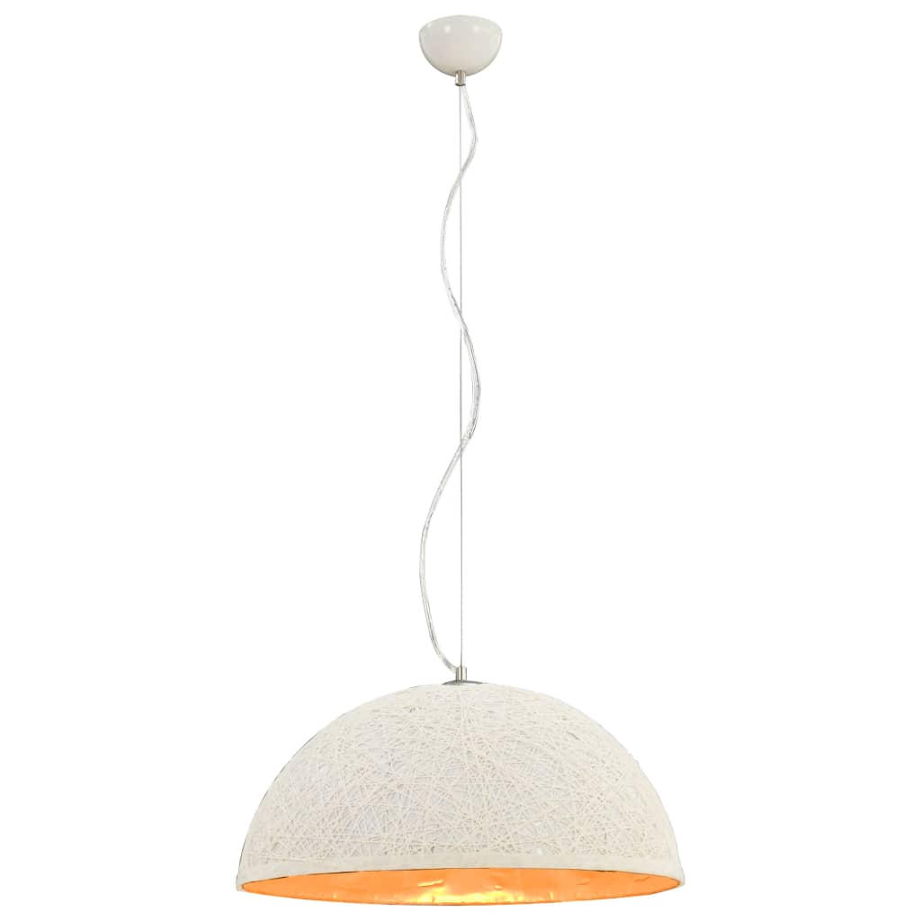 Lampe suspendue vidaxl E27 Ø50 cm blanc et or
