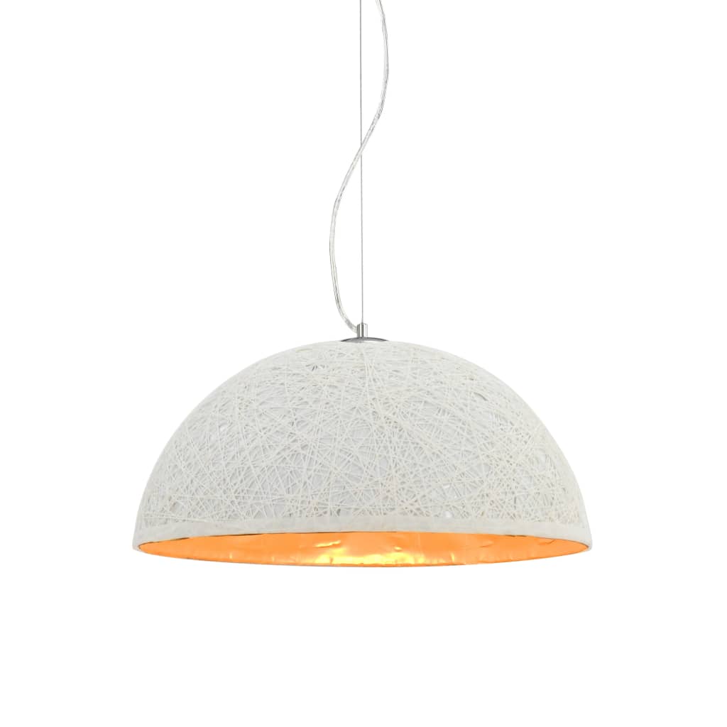 Lampe suspendue vidaxl E27 Ø50 cm blanc et or