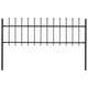 Vidaxl Garden Fence avec Spears Top 1,8 m en acier noir