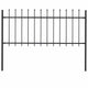 Vidaxl Garden Fence avec Spears Top 1,8 m en acier noir