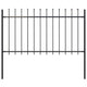 Vidaxl Garden Fence avec Spears Top 1,8 m en acier noir