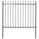 Vidaxl Garden Fence avec Spears Top 1,8 m en acier noir
