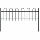 Vidaxl Garden Fence avec un haut rond 1,8 m en noir