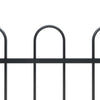 Vidaxl Garden Fence avec un haut rond 1,8 m en noir