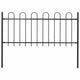 Vidaxl Garden Fence avec un haut rond 1,8 m en noir