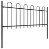 Vidaxl Garden Fence avec un haut rond 1,8 m en noir