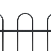 Vidaxl Garden Fence avec un haut rond 1,8 m en noir - afbeelding 3