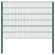 Panneau de clôture Vidaxl avec des poteaux de 1,7x1,2 m vert fer