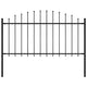 Vidaxl Garden Fence with Spears Top (1,25-1,5) x1,7 m en acier noir