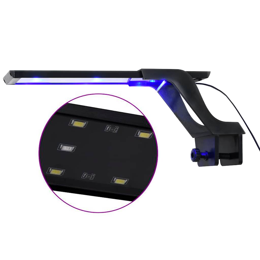 Lampe d'aquarium Vidaxl avec une pince LED 25-45 cm bleu et blanc