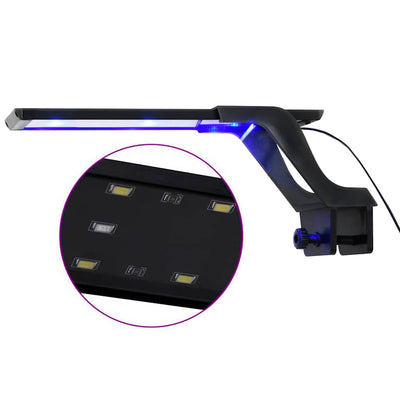 Lampe d'aquarium Vidaxl avec une pince LED 25-45 cm bleu et blanc