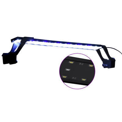 Lampe d'aquarium Vidaxl avec des pinces LED 55-70 cm bleu et blanc