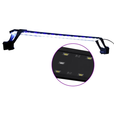 Lampe d'aquarium Vidaxl avec des pinces LED 75-90 cm bleu et blanc