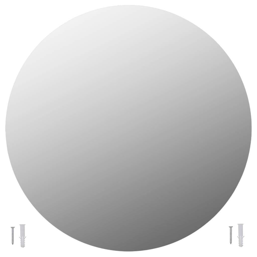 Miroir vidaxl rond du verre de 80 cm sans cadre