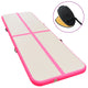 Mat de gymnastique Vidaxl avec pompe gonflable 500x100x10 cm PVC rose