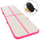 Mat de gymnastique Vidaxl avec pompe gonflable 700x100x10 cm PVC rose