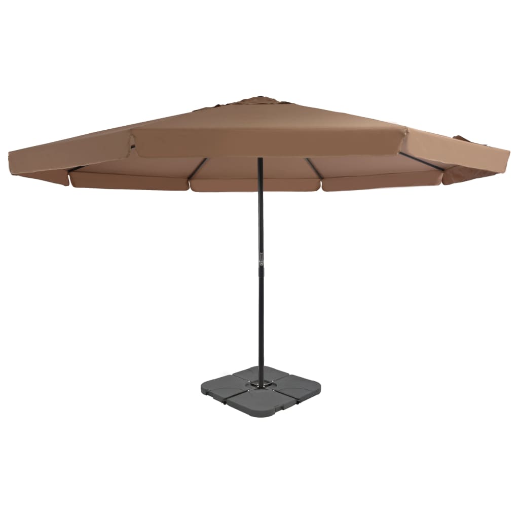 Parasol vidaxl avec taupe de base portable