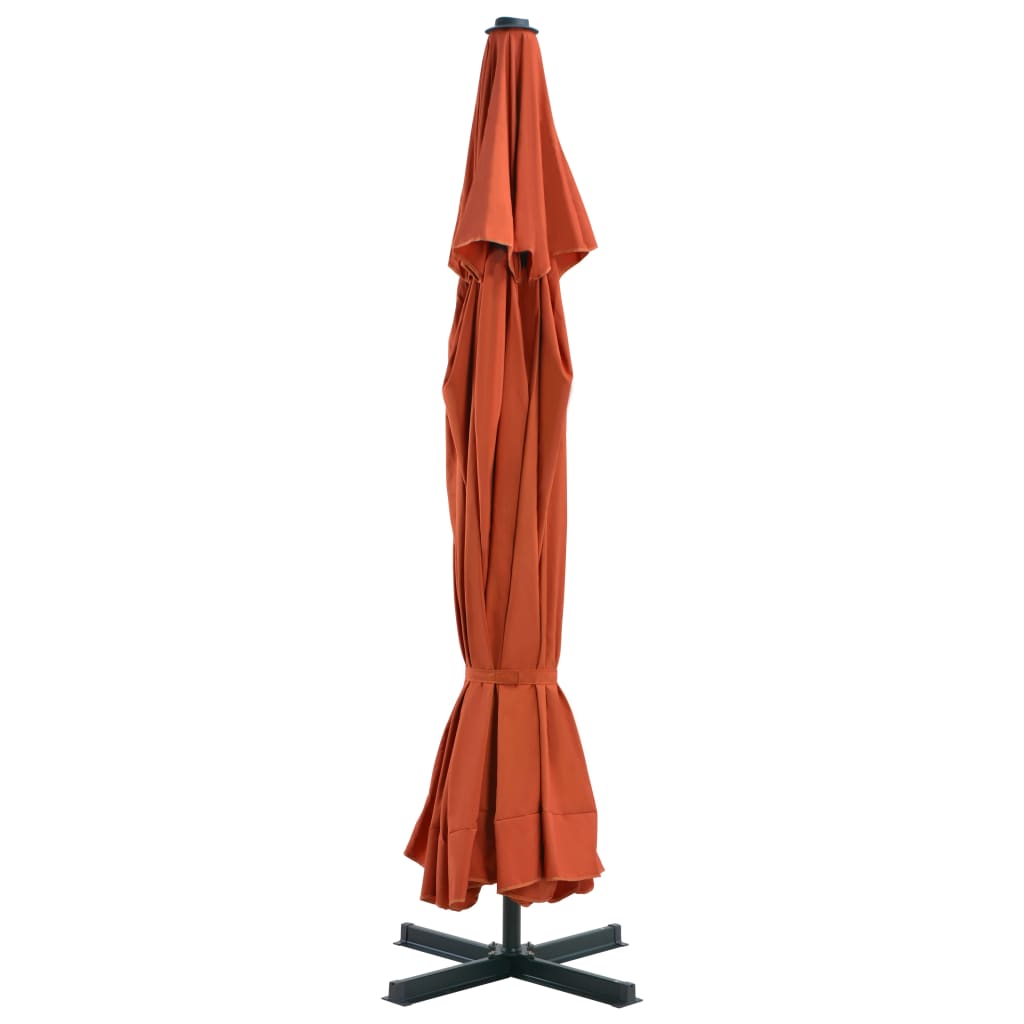 Vidaxl parasol avec une terre cuite de base portable brillant